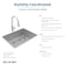 Elkay 18 Gauge SS 25-1/2" x 18-1/2" x 9" Single Bowl Undermount Sink and Faucet Kit w/ Bottom Grid and Drain ECTRU24179RTFBC - alternate 2
